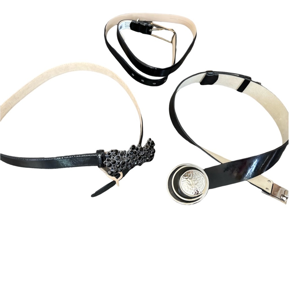 Three Adjustable Black Belts Includes Chico’s, New Ann Taylor
